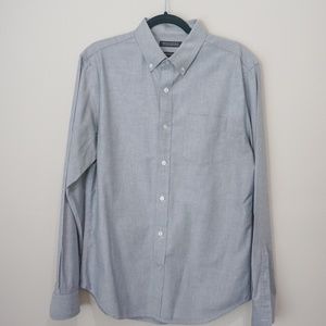 Banana Republic Grey Oxford Button Down MED